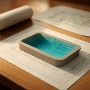 Чертежи и 3D-модель бассейна в проекте